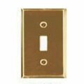 Atron Electro Atron Traditional Series Wallplate, 4-3/4 in L, 3 in W, 1-Gang, Metal, Brass 2-163TBR